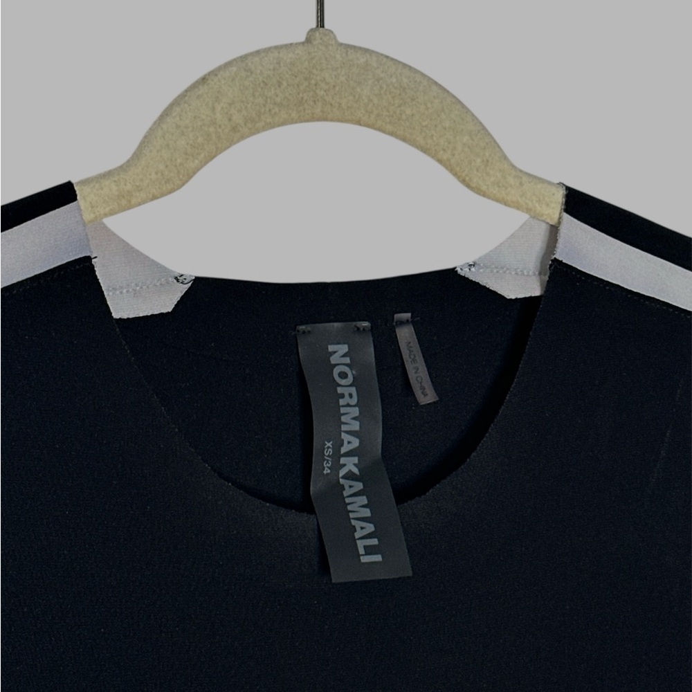 Norma Kamali Side Stripe Sleeveless Swing Dress XS - Picture 5 of 6